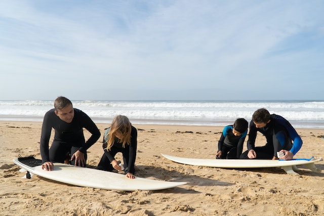 Surfen met familie